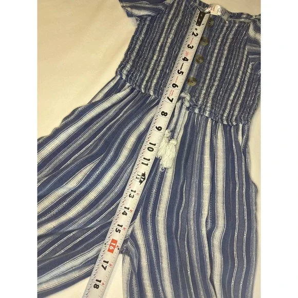 Japna Kids Girls One Piece Jumper Romper Size 10 Navy Blue & White - Picture 5 of 8
